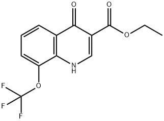 ETHYL 4-HYDROXY-8-(TRIFLUOROMETHOXY)QUINOLINE-3-CARBOXYLATE Structure