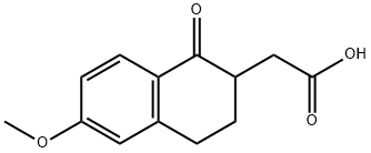 6-METHOXY-1-OXO-1,2,3,4-TETRAHYDRONAPHTHALEN-2-YL)ACETIC ACID Structure