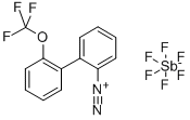 2-(TRIFLUOROMETHOXY)BIPHENYL-2'-DIAZONIUM HEXAFLUOROANTIMONATE Structure