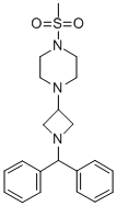 1-[1-(DIPHENYLMETHYL)-3-AZETIDINYL]-4-(METHYLSULFONYL)-PIPERAZINE Structure