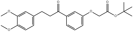 1,1-DIMETHYLETHYL [3-[3-(3,4-DIMETHOXYPHENYL)-1-OXO-PROPYL]PHENOXY]-ACETATE Structure