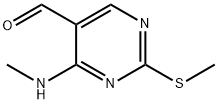 4-METHYLAMINO-2-METHYLSULFANYL-PYRIMIDINE-5-CARBALDEHYDE Structure