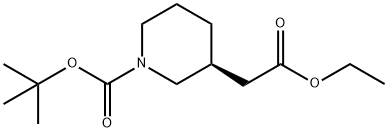 (S)-N-Boc-3-Piperidine acetic acid ethyl ester Structure