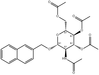 (2'-NAPHTHYL)METHYL-2-ACETAMIDO-3,4,6-TRI-O-ACETYL-2-DEOXY-BETA-D-GLUCOPYRANOSIDE Structure