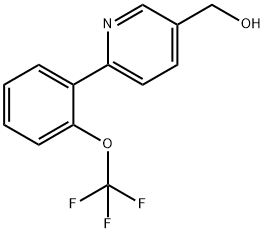 (6-[2-(TRIFLUOROMETHOXY)PHENYL]PYRIDIN-3-YL)METHANOL Structure