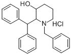 3-Piperidinol, 1-benzyl-2-(diphenylmethyl)-, hydrochloride Structure