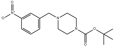 TERT-BUTYL 4-(3-NITROBENZYL)PIPERAZINE-1-CARBOXYLATE Structure