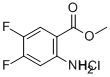 METHYL 2-AMINO-4,5-DIFLUOROBENZOATE HYDROCHLORIDE Structure