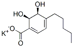 (2R,3S)-1-CARBOXY-4-PENTYL-2,3-DIHYDROXYCYCLOHEXA-4,6-DIENE POTASSIUM SALT Structure