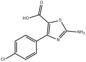 2-AMINO-4-(4-CHLOROPHENYL)-5-THIAZOLECARBOXYLIC ACID Structure