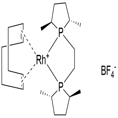 (-)-1,2-BIS((2S,5S)-2,5-DIMETHYLPHOSPHOLANO)ETHANE(CYCLOOCTADIENE)RHODIUM (I) TETRAFLUOROBORATE Structure