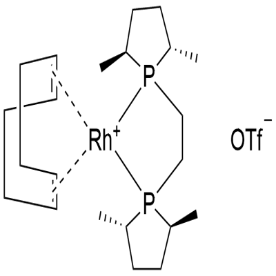 (-)-1,2-BIS((2S,5S)-2,5-DIMETHYLPHOSPHOLANO)ETHANE(CYCLOOCTADIENE)RHODIUM(I)TRIFLUOROMETHANESULFONATE,98+%(S,S)-ME-BPE-RH Structure