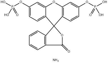 FLUORESCEIN DIPHOSPHATE, TETRAAMMONIUM SALT Structure