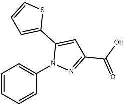 5-(2-THIENYL)-1-PHENYL-1H-PYRAZOLE-3-CARBOXYLIC ACID Structure