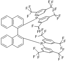 (R)-(+)-2,2'-BIS[BIS(3,5-DITRIFLUOROMETHYLPHENYL)PHOSPHINO]-1,1'-BINAPHTHYL Structure