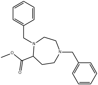 1H-1,4-DIAZEPINE-5-CARBOXYLIC ACID, HEXAHYDRO-1,4-BIS(PHENYLMETHYL)-, METHYL ESTER Structure