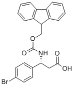 FMOC-(R)-3-AMINO-3-(4-BROMO-PHENYL)-PROPIONIC ACID Structure