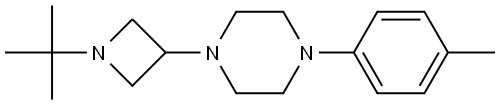 N-T-BUTYL-3-(4-(P-METHYLPHENYL)PIPERAZINYL)AZETIDINE Structure