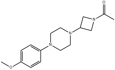 N-Acetyl-3-(4-(p-methoxyphenyl)piperazinyl)azetidine Structure