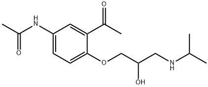 22568-64-5 (±)-N-[3-acetyl-4-[2-hydroxy-3-[(1-methylethyl)amino]propoxy]phenyl]acetamide