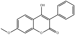 4-HYDROXY-7-METHOXY-3-PHENYLCOUMARIN  9& Structure