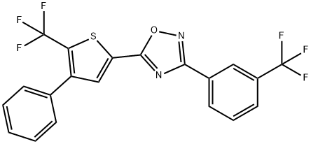 5-[4-PHENYL-5-(TRIFLUOROMETHYL)-2-THIENYL]-3-[3-(TRIFLUOROMETHYL)PHENYL]-1,2,4-OXADIAZOLE Structure