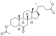 3-ALPHA-HYDROXY-6-OXO-5-ALPHA-CHOLAN-24-OIC ACID METHYL ESTER 3-ACETATE Structure