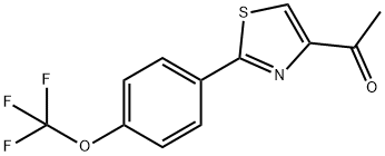 1-[2-[4-(TRIFLUOROMETHOXY)PHENYL]-1,3-THIAZOL-4-YL]ETHAN-1-ONE Structure