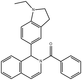 2-BENZOYL-1-(1-ETHYL-2,3-DIHYDRO-1H-INDOL-5-YL)-1,2-DIHYDROISOQUINOLINE Structure