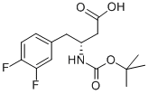 BOC-(R)-3-AMINO-4-(3,4-DIFLUORO-PHENYL)-BUTYRIC ACID Structure