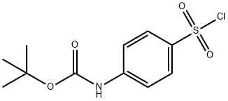 TERT-BUTYL [4-(CHLOROSULFONYL)PHENYL]CARBAMATE Structure