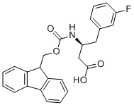 FMOC-(S)-3-AMINO-4-(3-FLUORO-PHENYL)-BUTYRIC ACID Structure