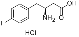 (S)-3-AMINO-4-(4-FLUOROPHENYL)BUTANOIC ACID HYDROCHLORIDE Structure