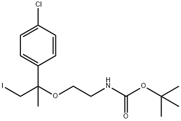 TERT-BUTYL 2-[1-(4-CHLOROPHENYL)-2-IODO-1-METHYLETHOXY]ETHYLCARBAMATE Structure