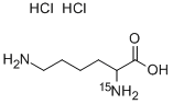 DL-LYSINE-ALPHA-15N DIHYDROCHLORIDE Structure