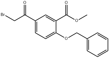 5-BROMOACETYL-2-BENSYLOXYBENZOIC ACID METHYL ESTER Structure