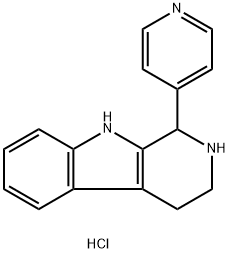 1H-Pyrido(3,4-b)indole, 2,3,4,9-tetrahydro-1-(4-pyridinyl)-, monohydro chloride Structure