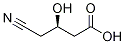 Butanoic acid, 4-cyano-3-hydroxy-, (3R)- Structure