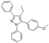 1,3-DIPHENYL-4-ETHYL-5-(4-METHOXYPHENYL)-1H-PYRAZOLE Structure