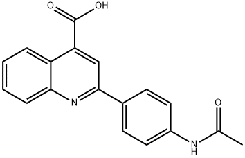 2-[4-(ACETYLAMINO)PHENYL]QUINOLINE-4-CARBOXYLIC ACID Structure