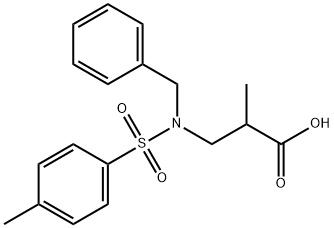 3-[BENZYL-(TOLUENE-4-SULFONYL)-AMINO]-2-METHYL-PROPIONIC ACID Structure