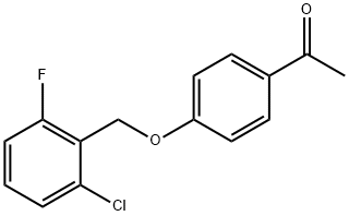 1-{4-[(2-CHLORO-6-FLUOROBENZYL)OXY]PHENYL}ETHAN-1-ONE Structure