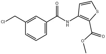 METHYL 3-([3-(CHLOROMETHYL)BENZOYL]AMINO)THIOPHENE-2-CARBOXYLATE Structure