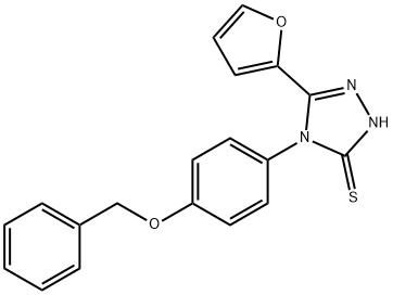 4-[4-(BENZYLOXY)PHENYL]-5-(2-FURYL)-4H-1,2,4-TRIAZOLE-3-THIOL Structure