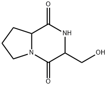 Pyrrolo[1,2-a]pyrazine-1,4-dione, hexahydro-3-(hydroxymethyl)- (9CI) Structure