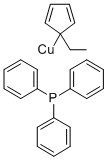 (ETHYLCYCLOPENTADIENYL)(TRIPHENYLPHOSPHINE) COPPER(I) Structure