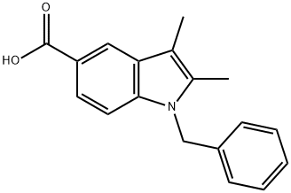 1-BENZYL-2,3-DIMETHYL-1H-INDOLE-5-CARBOXYLIC ACID Structure