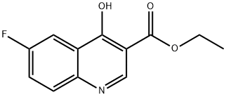 ETHYL 6-FLUORO-4-HYDROXY-3-QUINOLINECARBOXYLATE Structure