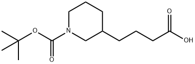 4-(1-BOC-PIPERIDIN-3-YL)-BUTYRIC ACID
 Structure