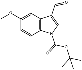 5-METHOXY-3-FORMYLINDOLE-1-CARBOXYLIC ACID TERT-BUTYL ESTER Structure